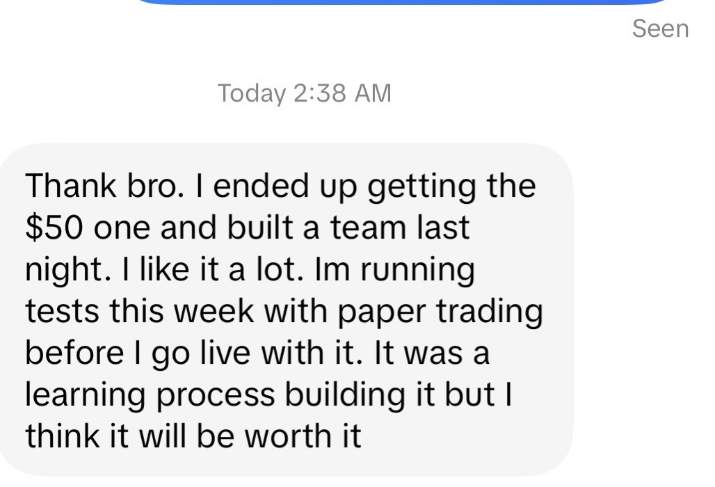 Client message — Blueprint buyer